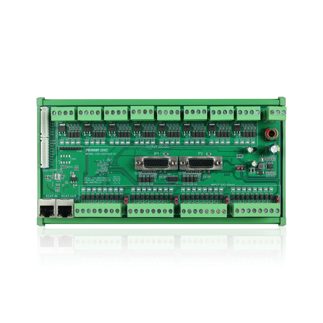 EtherCAT 32點(diǎn)輸入/32點(diǎn)輸出/2軸控制 IO運(yùn)動模塊